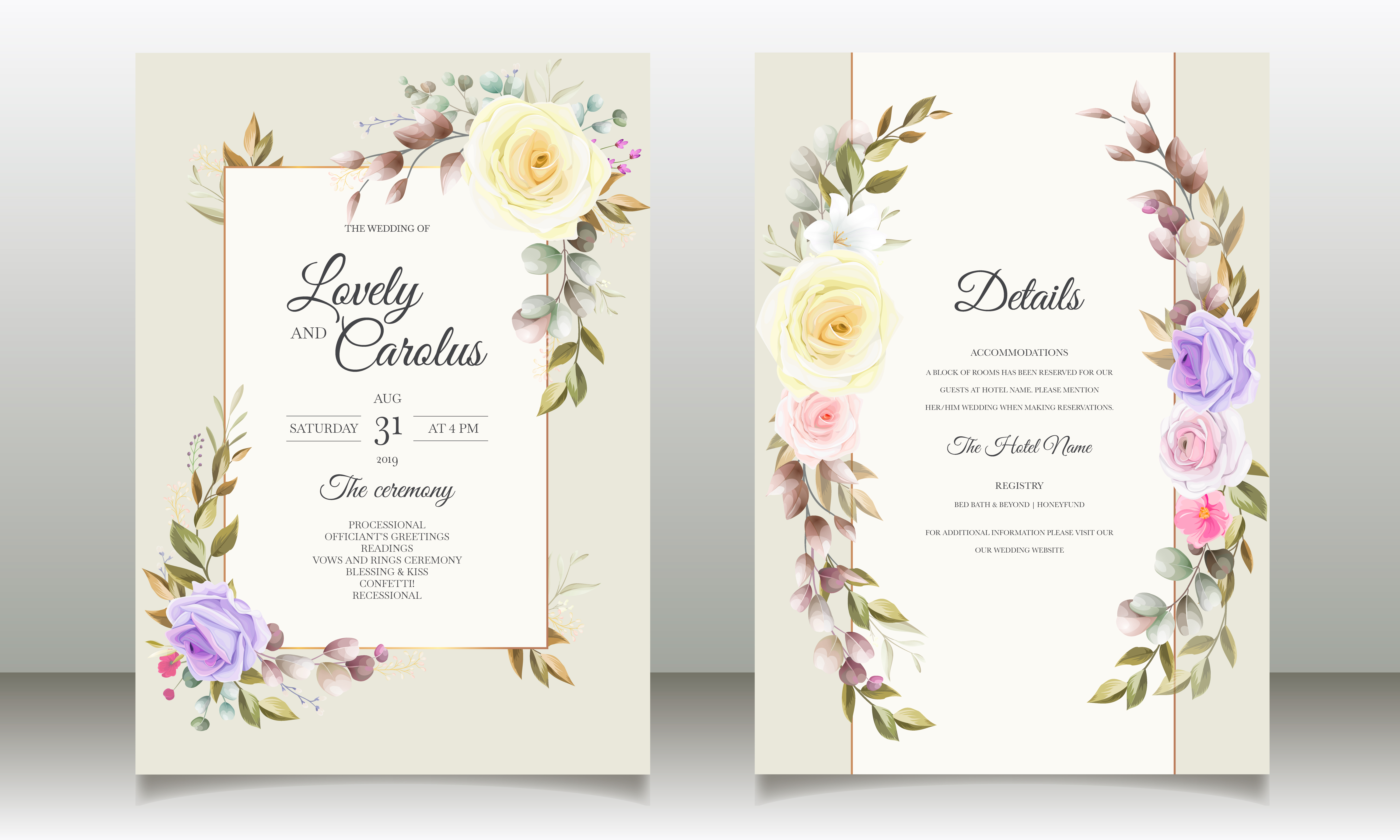 Invitation Mariage Botanique